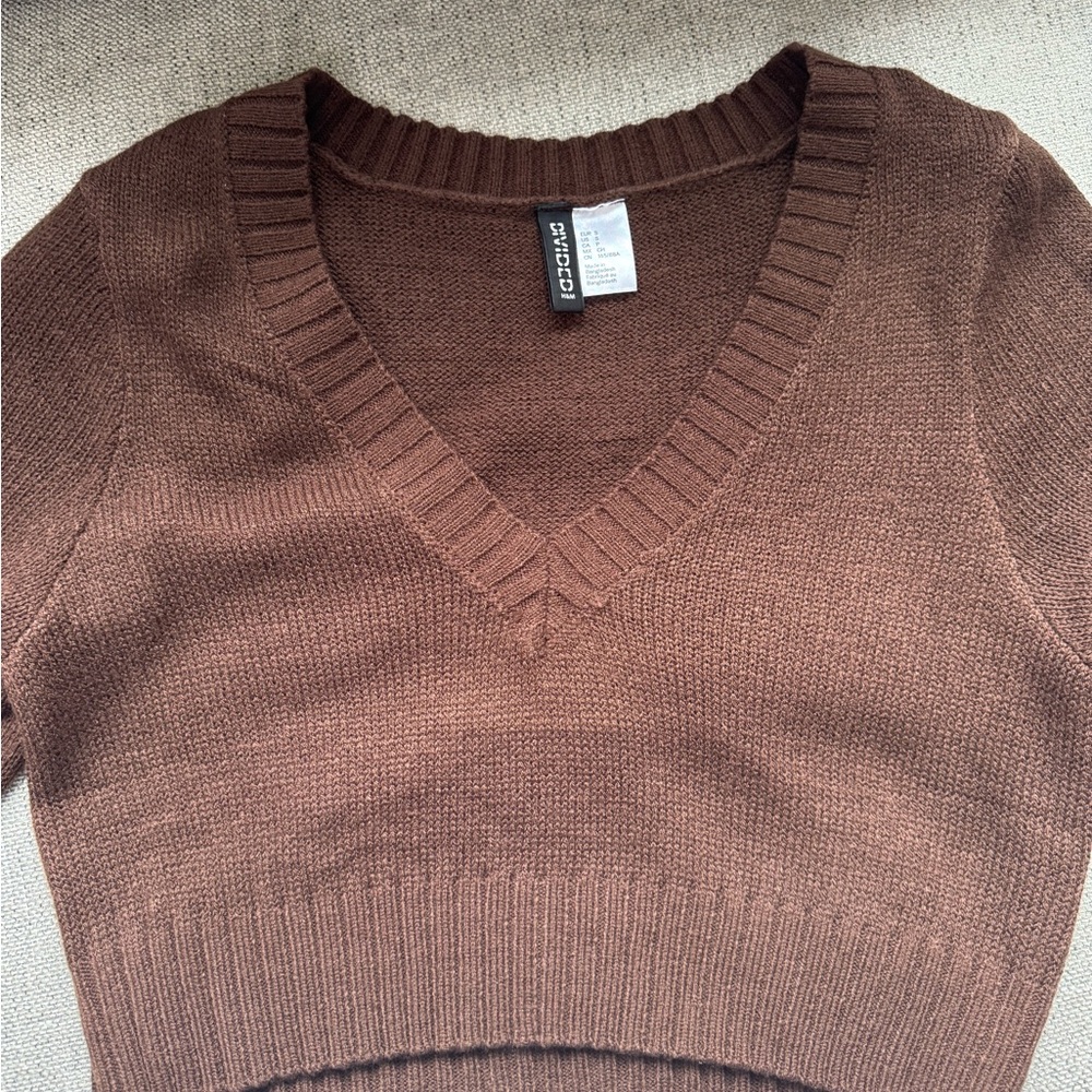 H&M Rich Brown Crew Neck Sweater